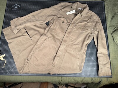 ALEX MILL Field Jumpsuit Sz LARGE Faded Olive Herringbone Coverall Cotton NWT