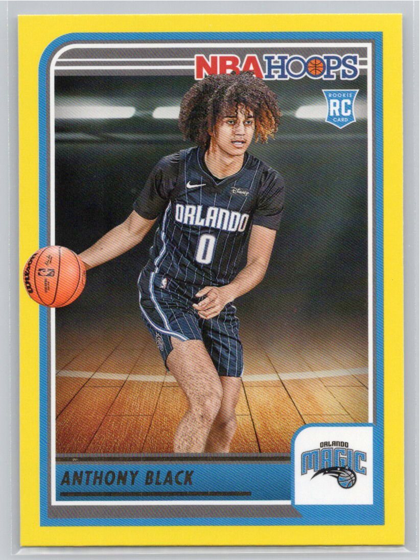 2023-24 Hoops #257 Anthony Black Yellow Orlando Magic