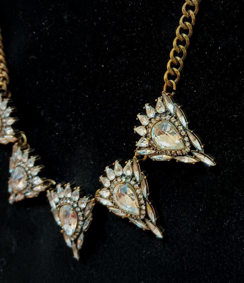 Bauble Bar Clear Rhinestone Statement Necklace - image 3