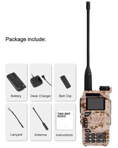 Dual Frequency High Power 5W Amateur UV-K5 Walkie Talkie VHF UHF Handheld Radio - Zdjęcie 4 z 5
