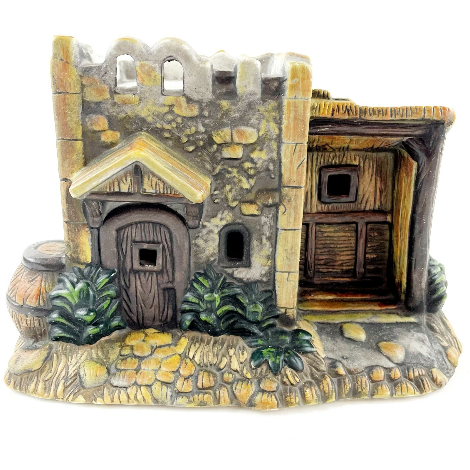 Christmas Bethlehem Nativity Village Town Set 5 Pc Houses Buildings