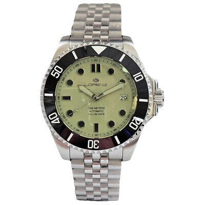 Lorenz 1000 Metri 21064EE Herren Automatik Taucheruhr Edelstahl 1000 m