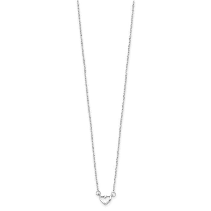 925 Sterling Silver Heart Necklace | eBay