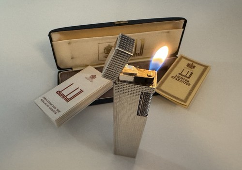 dunhill london longboy 5” rollagas lighter with box & paper - Picture 12 of 12
