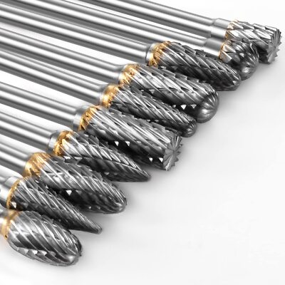 10 PCS Carbide Burr Set Compatible with Dremel Rotary Tool, Die Grinder Bits Rot