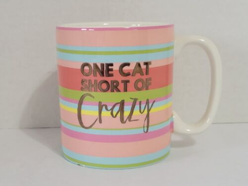 Keramik Kaffeebecher "One Cat Short Of Crazy" Jo-Ann Stoff - Bild 2 von 9