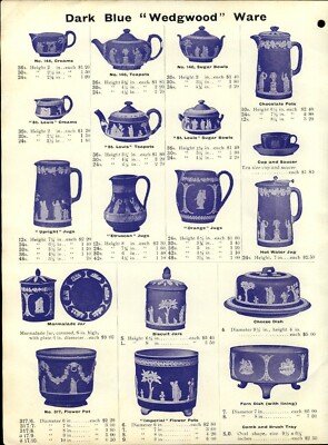 1906/7 PAPER AD 4 PG Brown Scotch Ware Tea Pot Kettle Blue Wedgwood Ware Pratt's