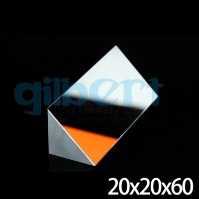 20x20x60mm Optical Glass Triangular Lsosceles K9 Prism With Reflecting Film