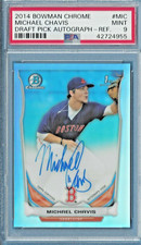 2014 Bowman  Chrome Michael Chavis Draft pick auto Rookie ref  PSA 9 Mint