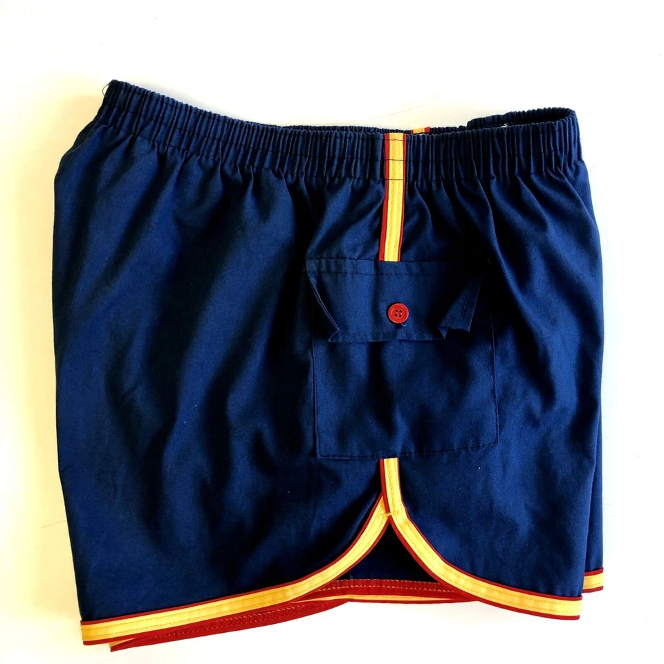 Nuevo de Lote Antiguo Deadstock De Colección Años 70 80 Towncraft EE. UU. Amarillo TRIM Pantalones Cortos de Natación SURFER L Foto 3 de 4