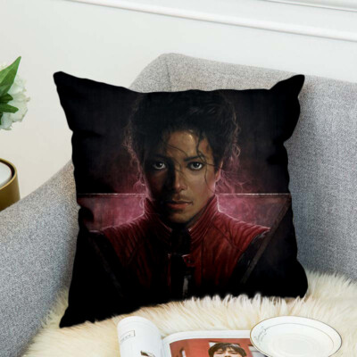 Taie d'oreiller housse de coussin mickael jackson 45x45 cm 