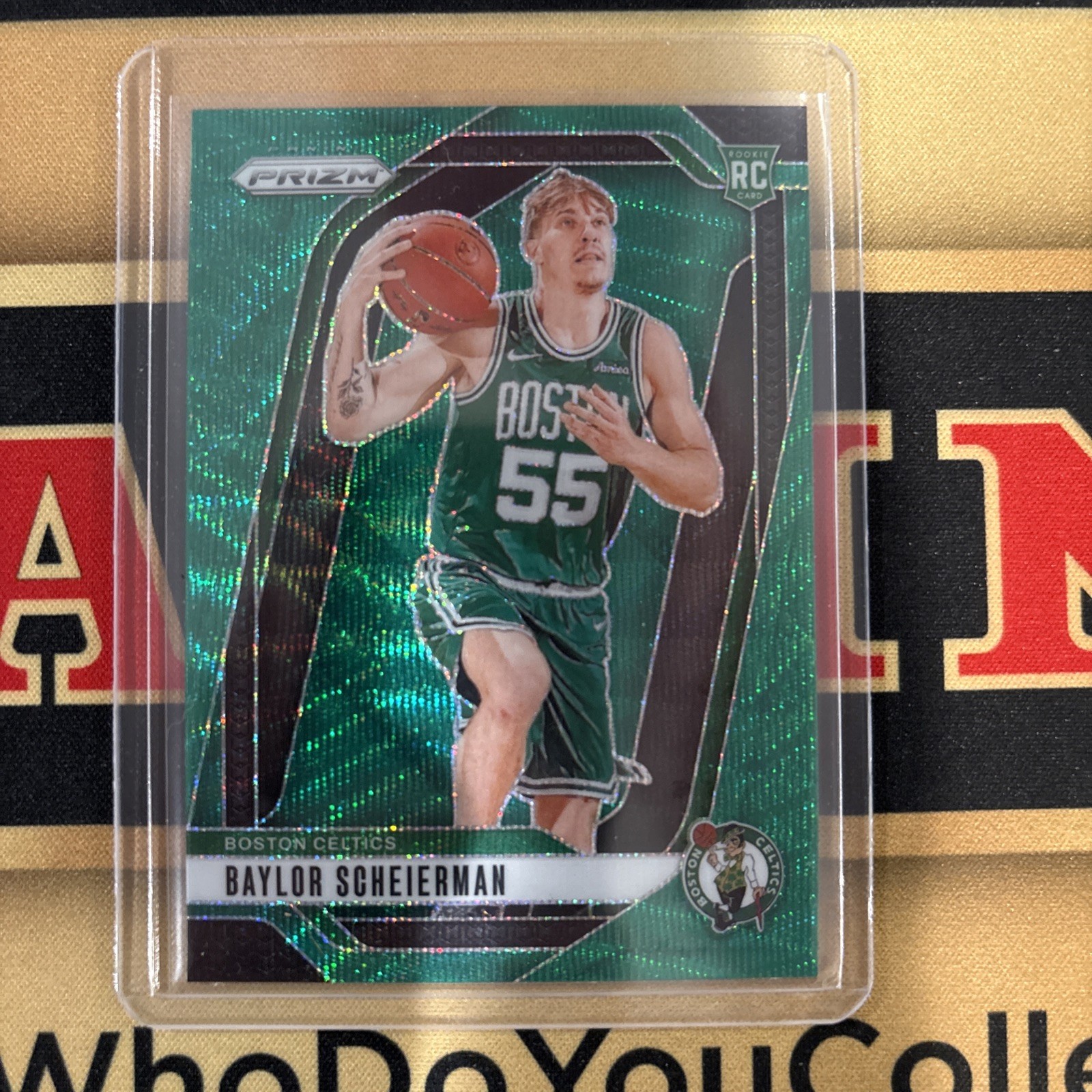 2024-25 Panini Prizm Baylor Scheierman #236 Green (RC) ColorMatch Boston Celtics