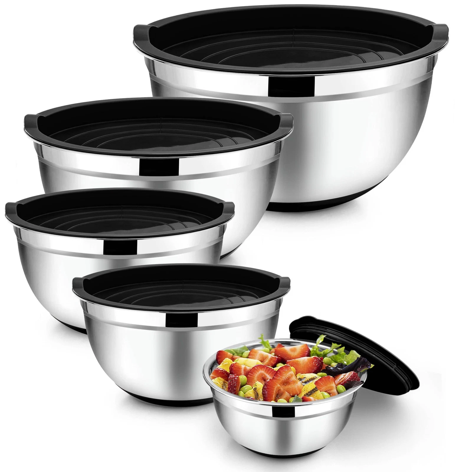 TeamFar Mixing Bowls with Lids Set, 7/3.5/2.5/1.5/1 QT, Stainless Steel Large...
Opens in a new wind