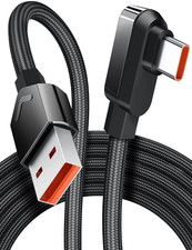 USB C Cable 6 Ft for Xiaomi 120W Fast Charging, 6A Type C Cable Right Angle Nylo
