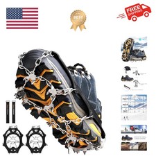 Crampons Ice Cleats Traction Snow Grips for Boots Shoes Women Men Anti Slip 1...