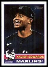 Xavier Edwards 2025 Topps Heritage #368 Marlins MLB READ FREE SHIP AutographDen