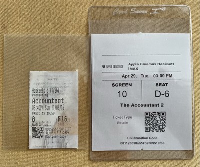The Accountant. 11/06/16. & The Accountant 2. 4/29/2025.