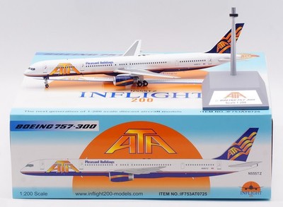 1:200 Inflight ATA Airlines Boeing 757-300 N555TZ Diecast Plane Model