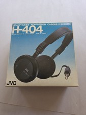 Vintage JVC H-404 H404 Stereo Headphones with Original Box Working