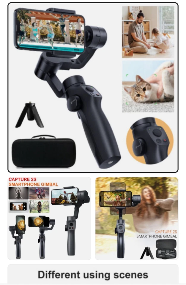 Funsnap Capture 2S 3-Axis hand Gimbal Stabilizer Focus Pull Zoom for Smartphone  - Image 3 of 3