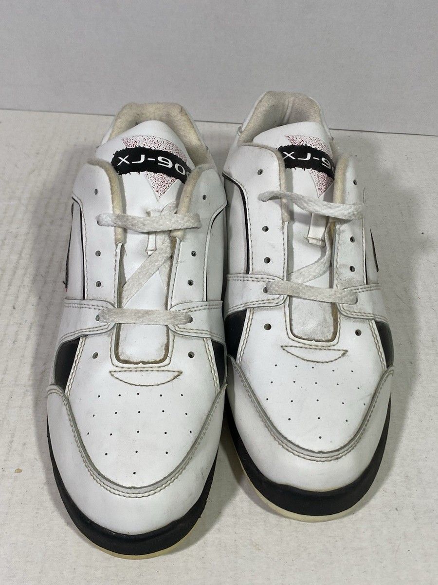 靴 80s service shoe by International Shoe C Vintage XJ-900 Sneakers Men's Size 8.5 White Black Red 80s 90s