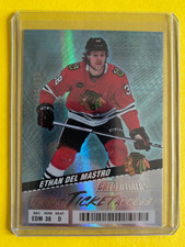 Ethan Del Mastro 2024-25 Credentials Debut Ticket Access /999 Blackhawks Rookie