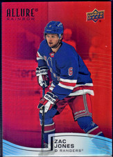 2021-22 Upper Deck Allure #R-34 Zac Jones Rookie Color Flow Red - Orange