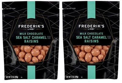 Frederik's Milk Chocolate Sea Salt Caramel Raisins, 12 Ounces (2 Bags)
