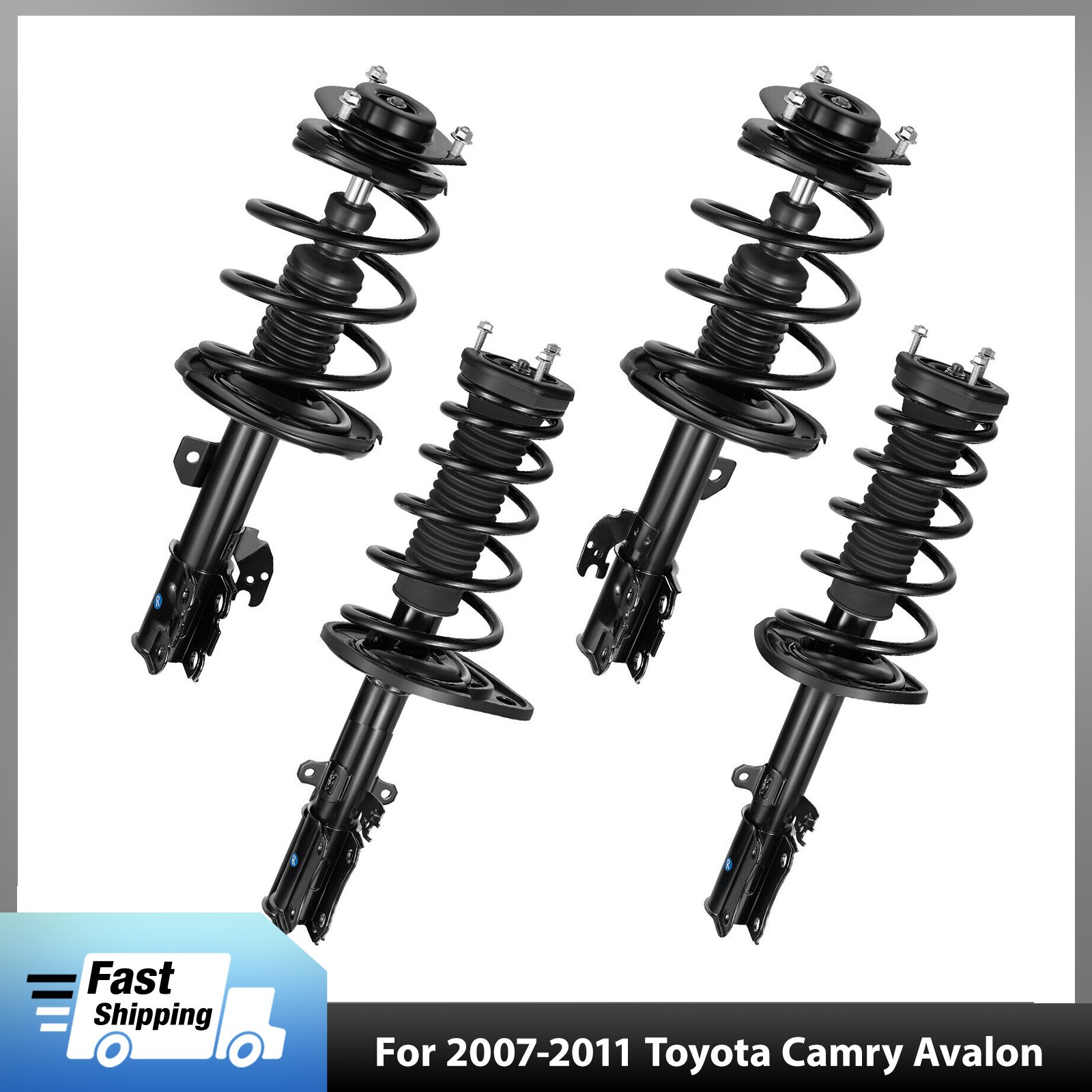 07-21 Toyota Camry Avalon Front & Rear Quick Struts with Coil Springs