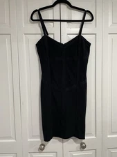 G By Guess Dress Bandage Little Black Dress Size Large New NWT Sleeveless 