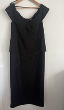 Xscape Womens Black Evening Dress 6 Size 18W Sleeveless Long Maxi