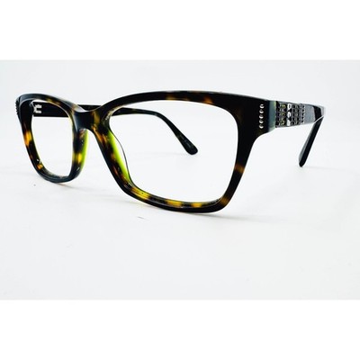 Nicole Miller Jade Eyeglasses Womens Tortoise Jade C02 Crystal Accents 52-16-135