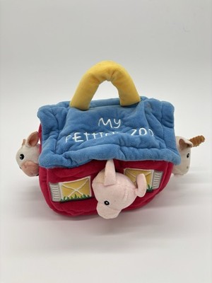 My Petting Zoo Plush Play Set Barn Carrier with 3 Farm Animals