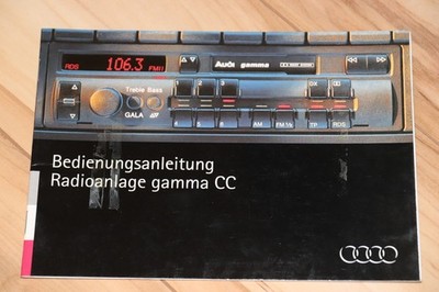 Bedienungsanleitung /Kurzanleitung Audi Radioanlage gamma CC