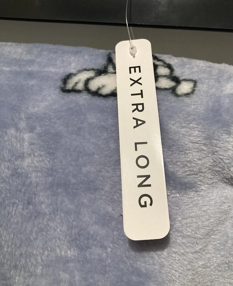 Peanuts Snoopy 75th Anniversary Velvet Throw Blanket 60x70 Polka Dots Blue - Image 3 of 4