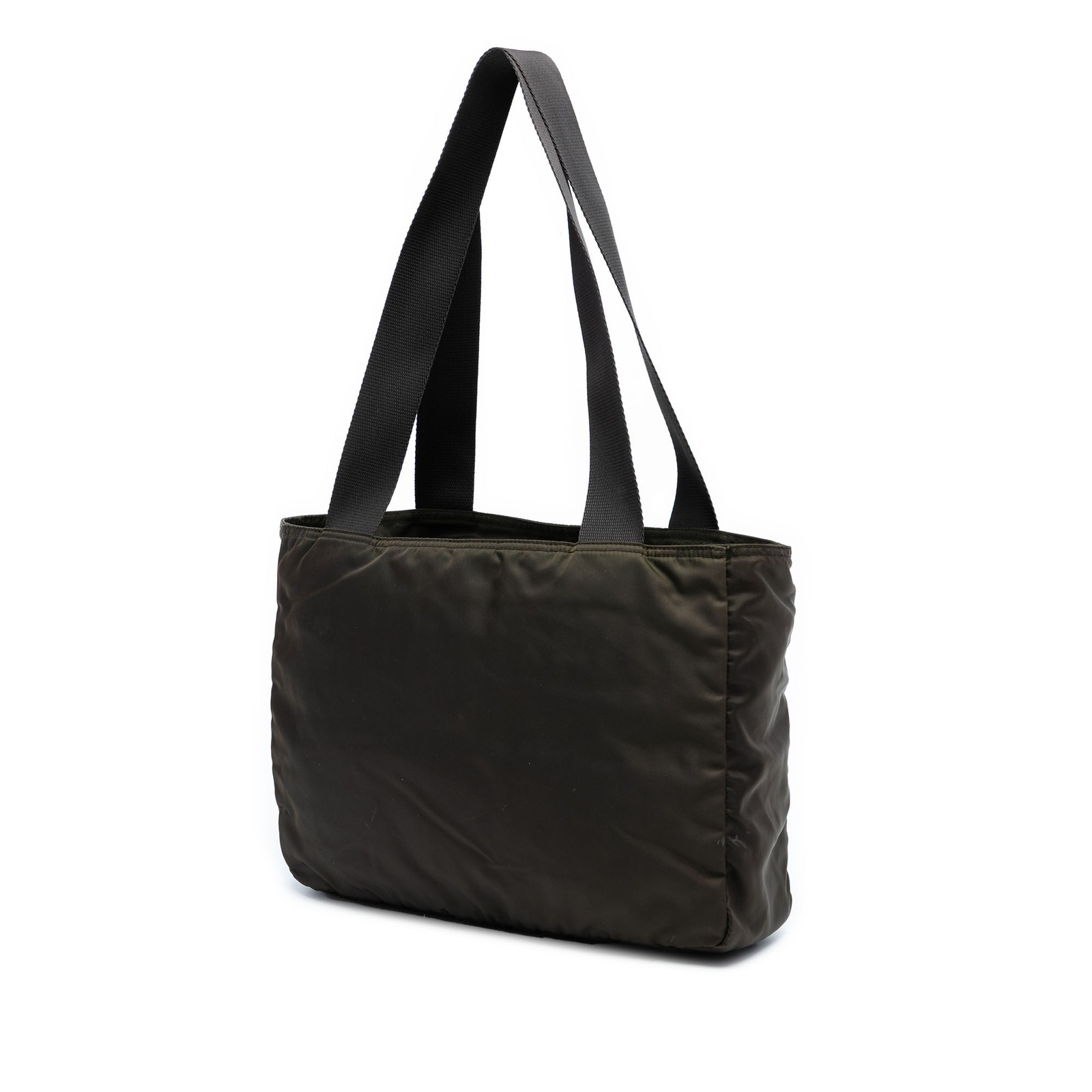 Authenticated Prada Tessuto Tote Dark Green Nylon Fabric thumbnail 2