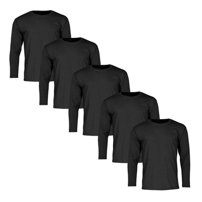 Fruit of the Loom 5er Pack Langarm Shirts Herren Long Sleeve | S 5XL | Baumwolle