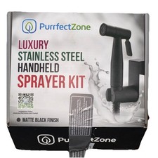 Purrfect Zone Matte Black Stainless Steel Handheld Sprayer Kit read