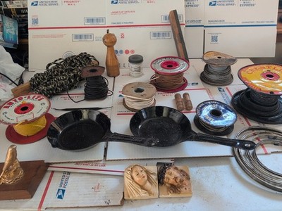 Huge Vtg Lot Of VTG Auto Lite Automotive Aircraft Cable Reel Spoolz+More T8#360
