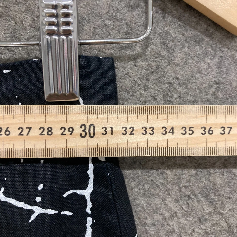 Falda Mujer Nana Judy Talla XS Extra Pequeña Negra Blanca Lino Recta 19018 Foto 3 de 4