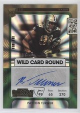 2021 Panini Contenders Ticket Wild Card Round Payton Turner Rookie Auto RC 9r9. rookie card picture