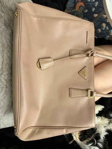 Prada Galleria Double Zip Tote Saffiano Leather Small Authentic Tag