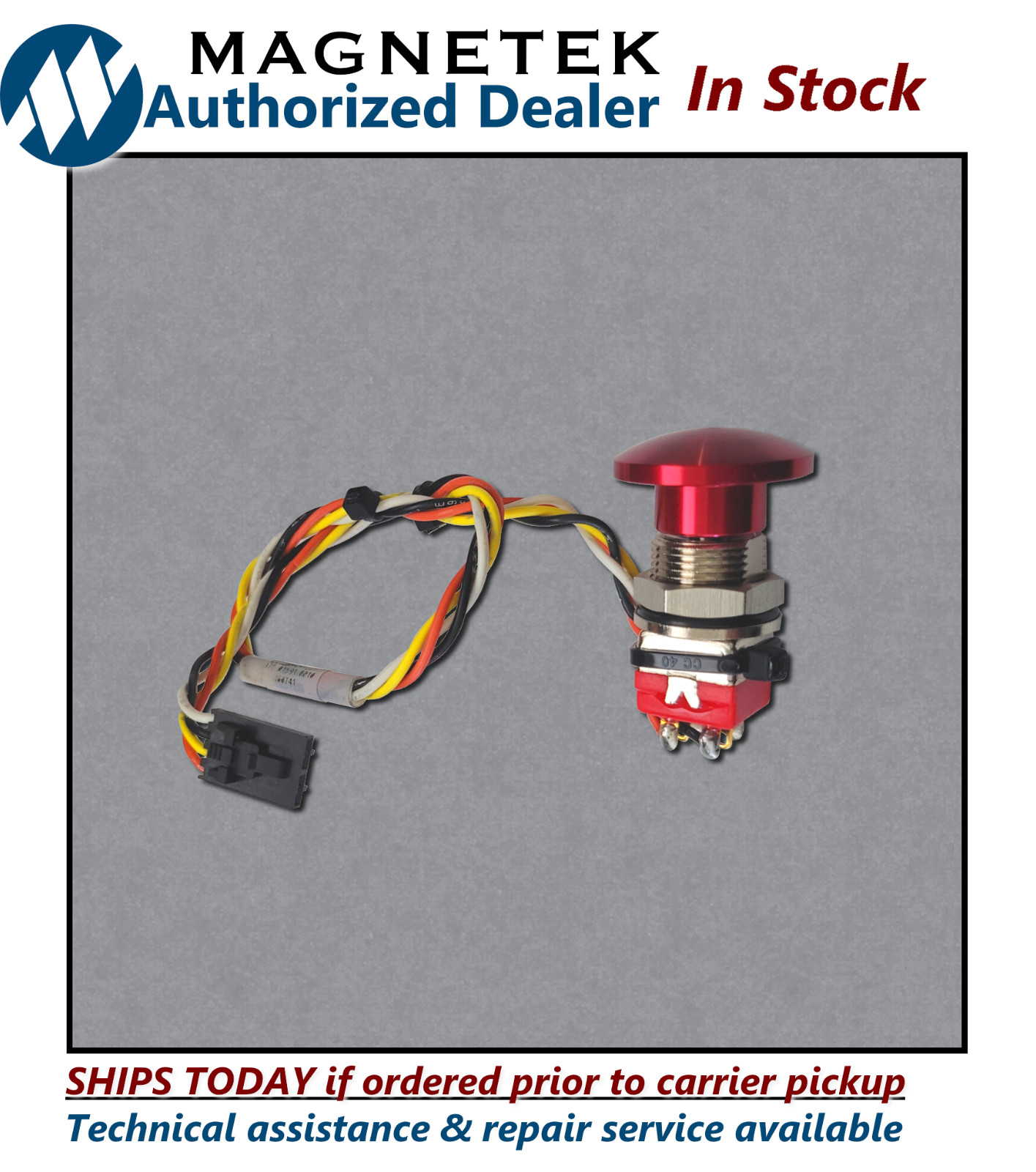 Magnetek Red Mushroom E-stop Switch MLTX/XLTX Transmitter Remote 178-01599-0010
