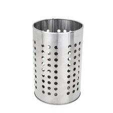 Large Stainless Steel Kitchen Utensil Holder with Drainage Holes – 4.5" Di