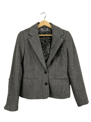 4WARDS Klassischer Blazer Damen Blazer Gr. DE 34 hellgrau Business-Look