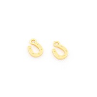 AnhäNger Als Hufeisen Mit 18K Goldbeschichtung 8,5 X 5 Mm 2 StüCk