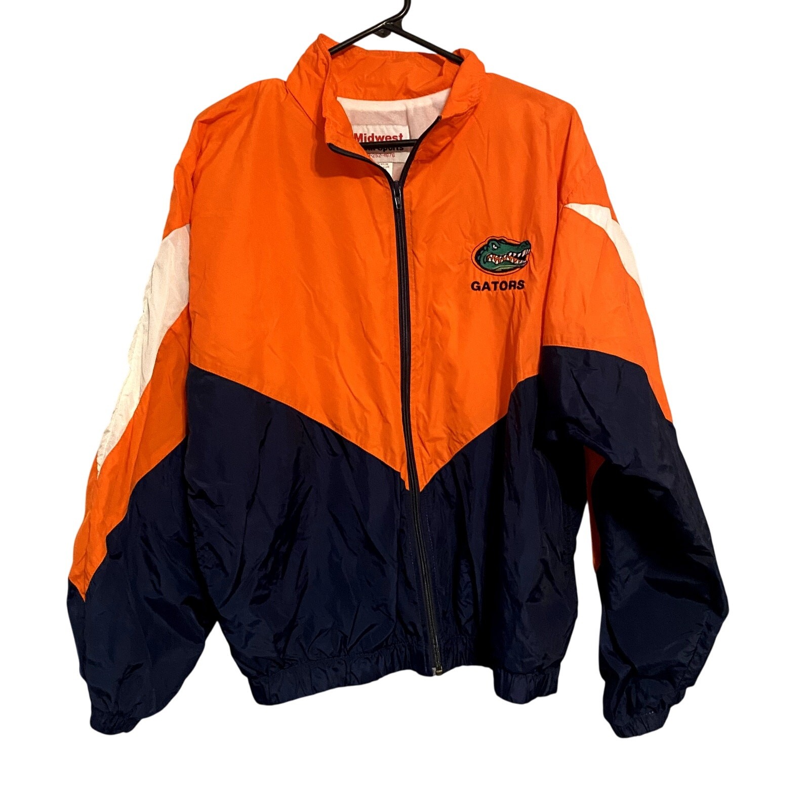 Florida Gators Orange Navy NCAA Windbreaker Jacket for Men Large Full Zip