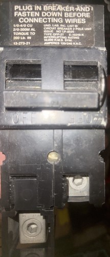 Zinsco Challenger QFP-2T, QFP2150 150A MAIN PANEL 240V 2 Pole Circuit Breaker