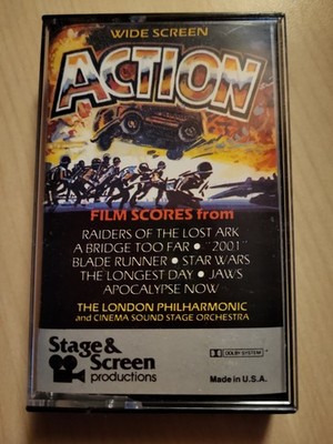 Wide Screen ACTION FILM SCORES CASSETTE TAPE Rare! London Philharmonic