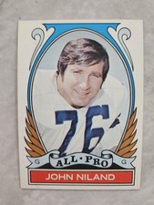 1972 Topps  John Niland #268 Rookie Card High Number Cowboys. rookie card picture
